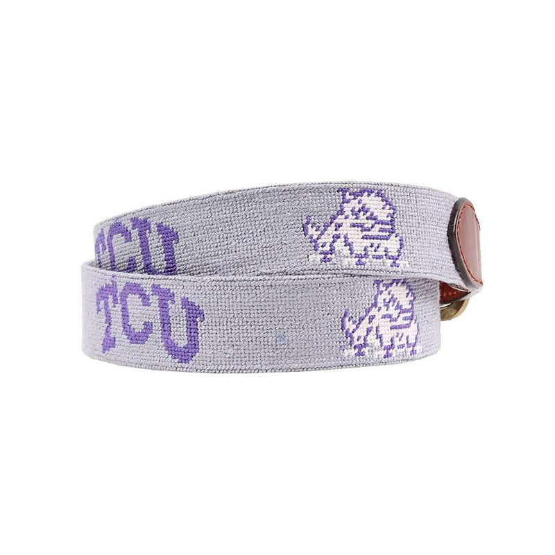 Texas Christian University Needlepoint Belt by Smathers & Branson - Country Club Prep