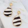 Carter Zebra Teardrop Earring by Caroline Hill - Country Club Prep