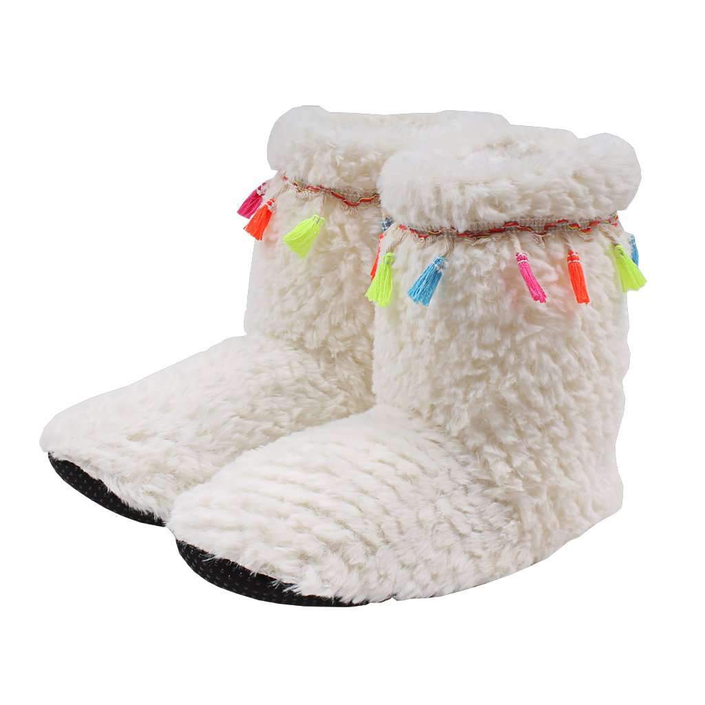 Tassel Sherpa Fleece Booties by Nordic Fleece - Country Club Prep