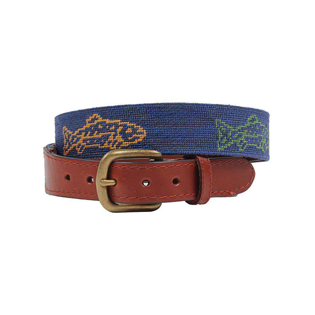 Catch of the Day Needlepoint Belt by Smathers & Branson - Country Club Prep
