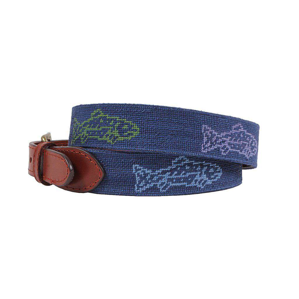 Catch of the Day Needlepoint Belt by Smathers & Branson - Country Club Prep