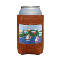 Island Time Needlepoint Can Cooler by Smathers & Branson - Country Club Prep