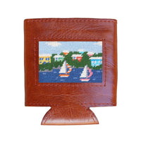 Island Time Needlepoint Can Cooler by Smathers & Branson - Country Club Prep
