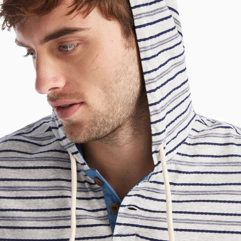 Rylan Heathered Hoodie Henley by Johnnie-0 - Country Club Prep