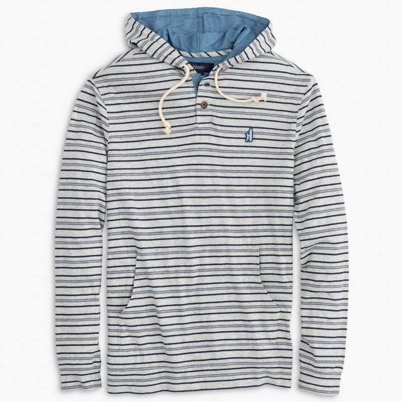 Rylan Heathered Hoodie Henley by Johnnie-0 - Country Club Prep