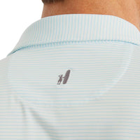 Albatross Prep-Formance Striped Polo in Barbados Blue by Johnnie-O - Country Club Prep