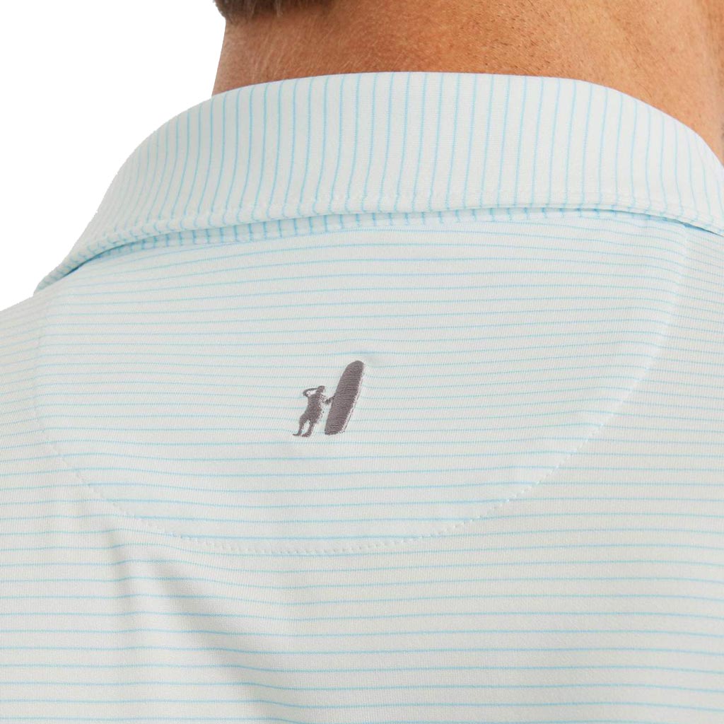 Albatross Prep-Formance Striped Polo in Barbados Blue by Johnnie-O - Country Club Prep