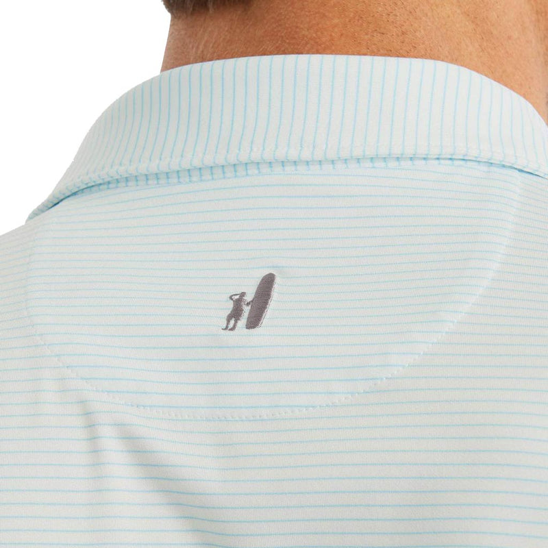 Albatross Prep-Formance Striped Polo in Barbados Blue by Johnnie-O - Country Club Prep