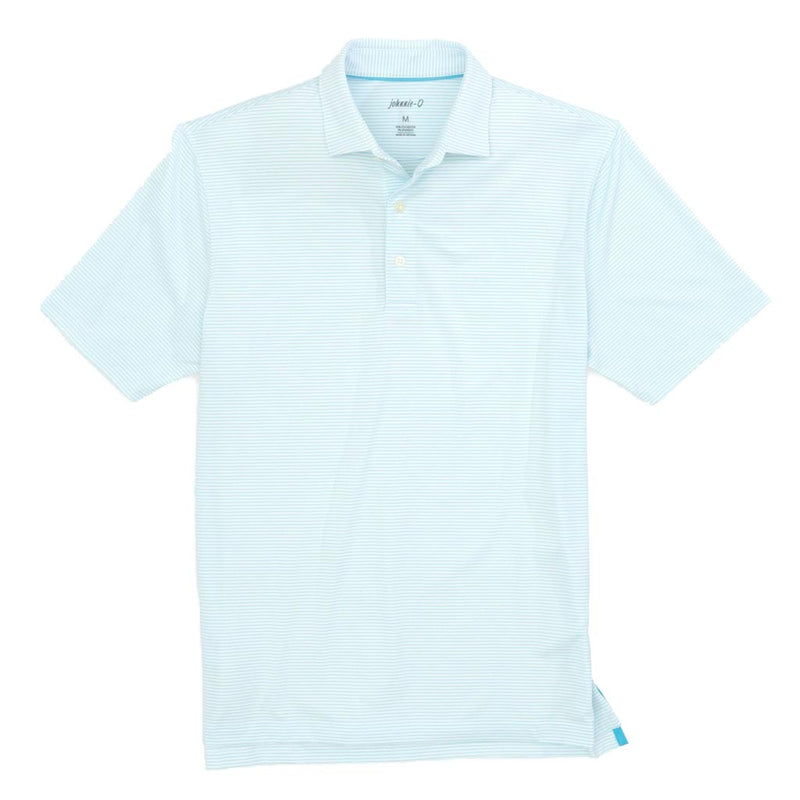 Albatross Prep-Formance Striped Polo in Barbados Blue by Johnnie-O - Country Club Prep