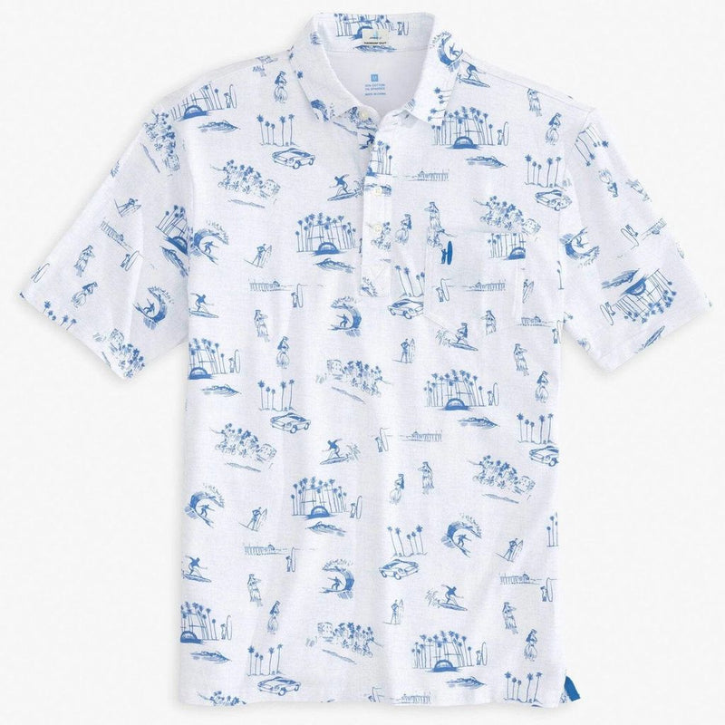 The Original 4-Button Polo Drifter Print by Johnnie-O - Country Club Prep