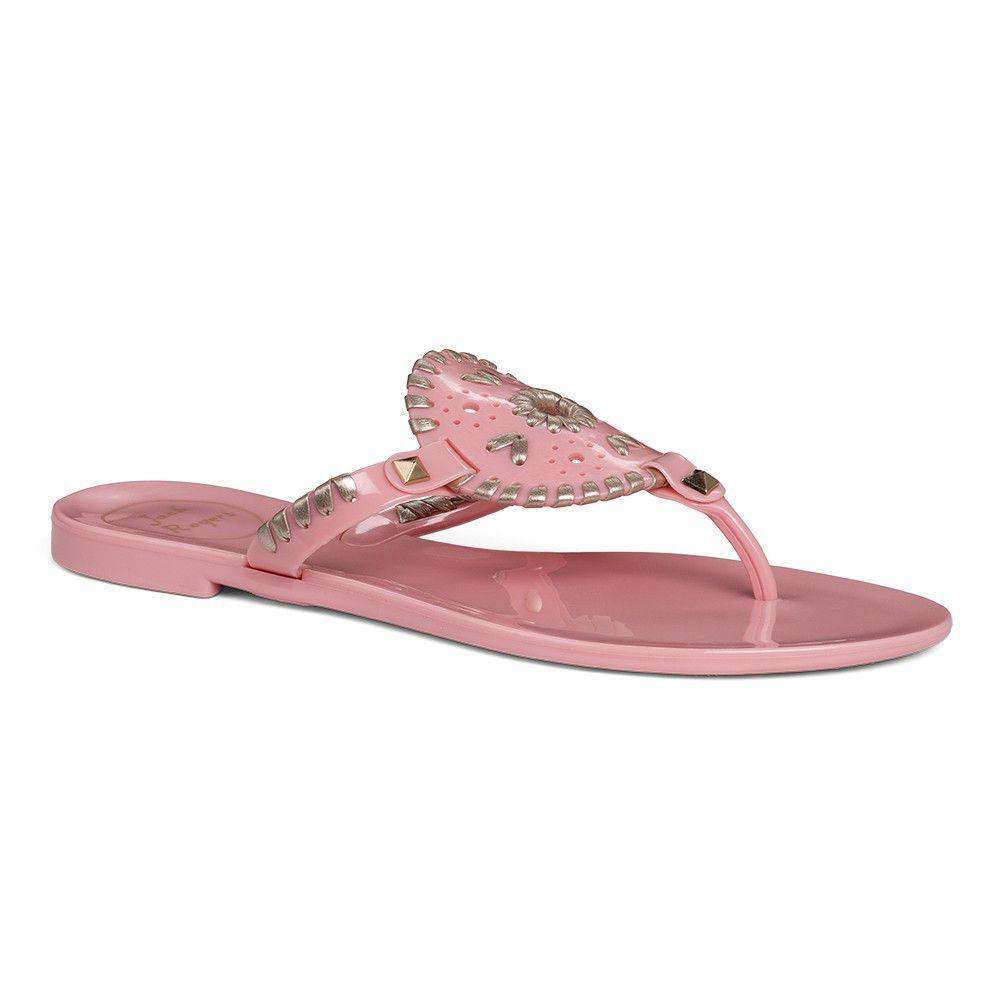 Georgica Jelly Sandal in Blush and Platinum by Jack Rogers - Country Club Prep