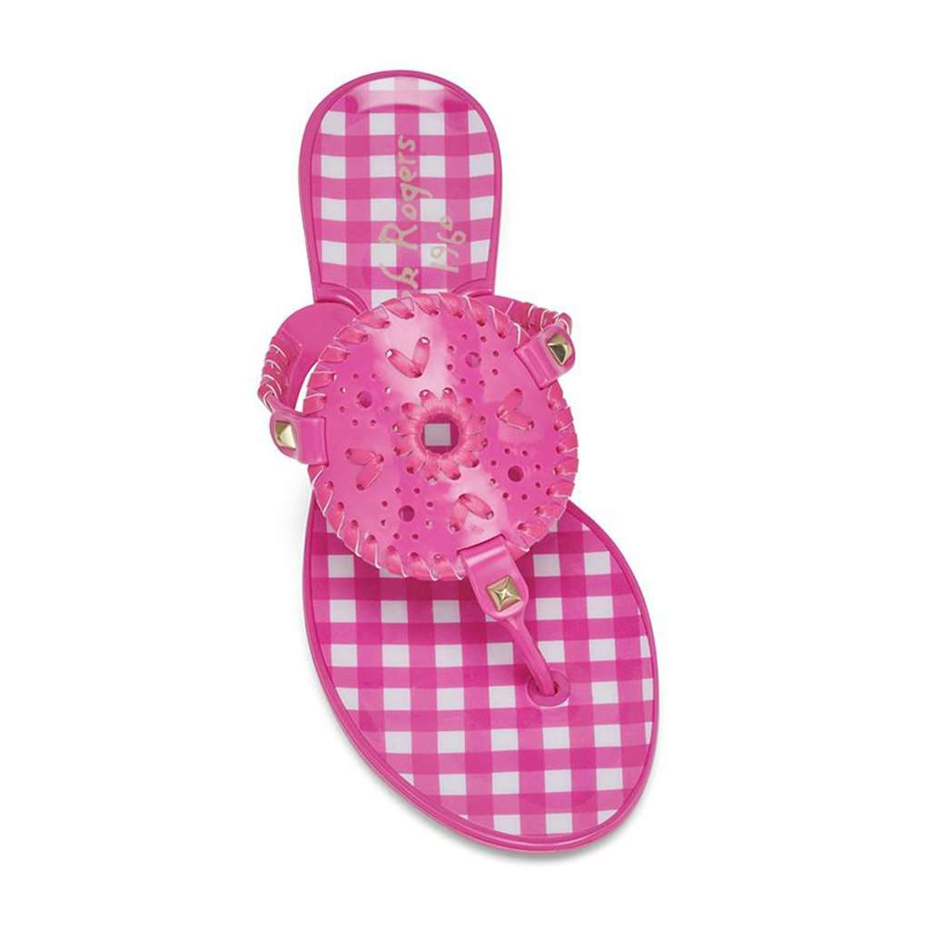 Gingham Georgica Jelly Sandal by Jack Rogers - Country Club Prep