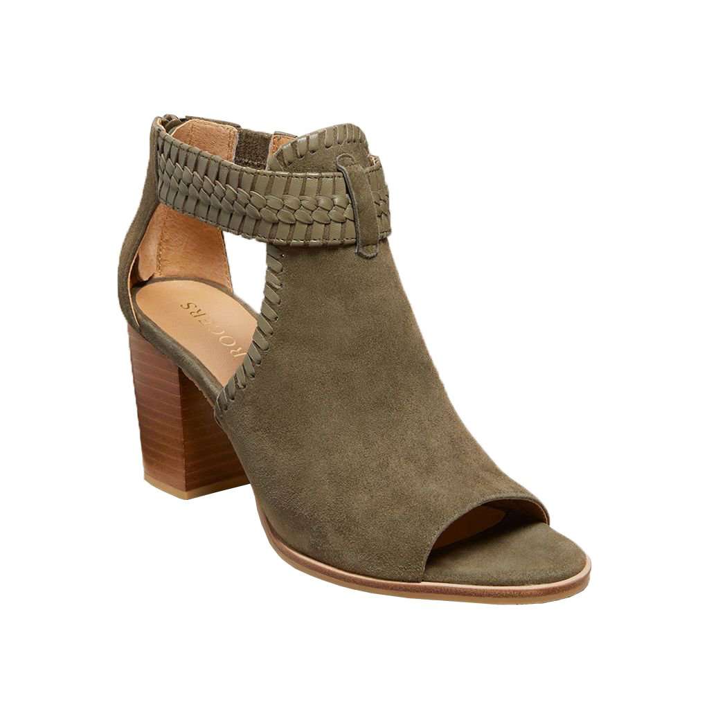 Tinsley Suede Open Toe Bootie by Jack Rogers - Country Club Prep