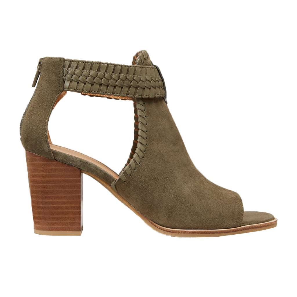 Tinsley Suede Open Toe Bootie by Jack Rogers - Country Club Prep