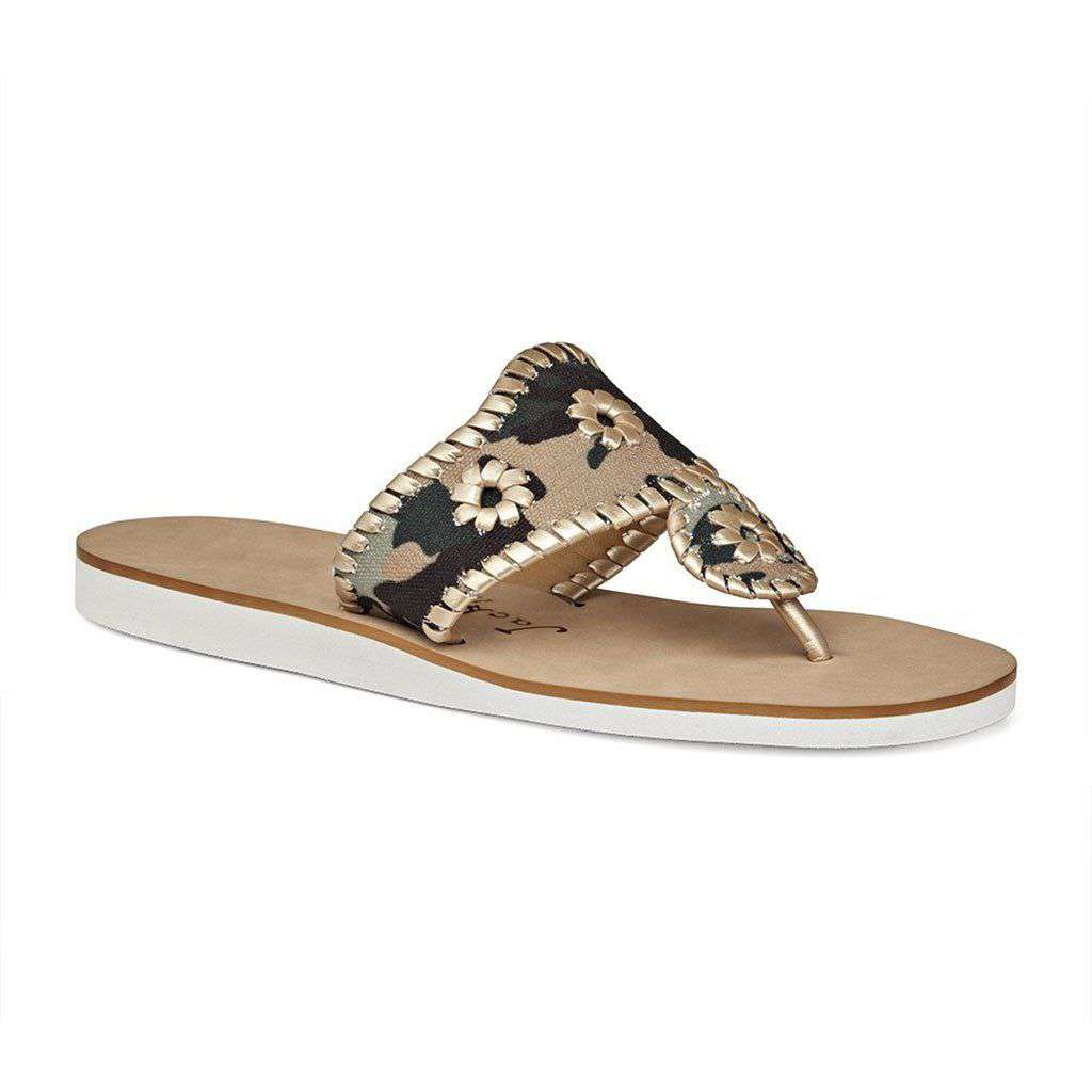 Captiva Sandal in Camo & Platinum by Jack Rogers - Country Club Prep