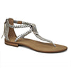 Jenna Sandal in Silver by Jack Rogers - Country Club Prep