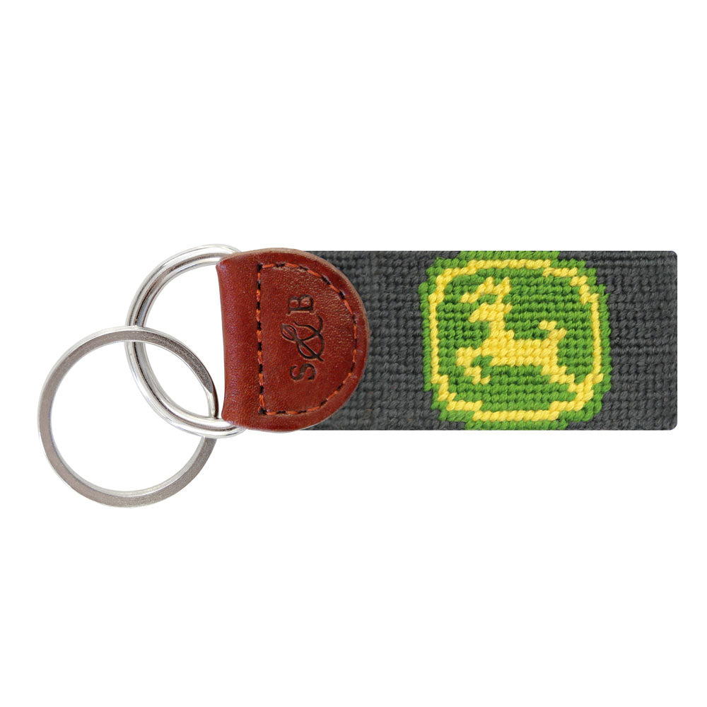 John Deere Needlepoint Key Fob by Smathers & Branson - Country Club Prep