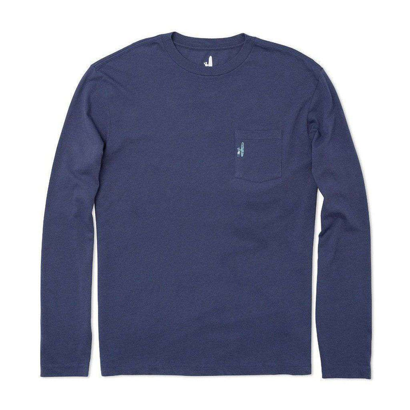 Agua Sol Long Sleeve T-Shirt in Pacific by Johnnie-O - Country Club Prep