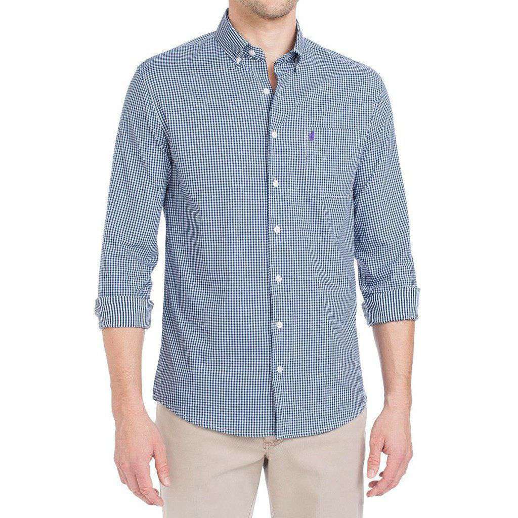 Augusta Prep-Formance Button Down in Abyss by Johnnie-O - Country Club Prep
