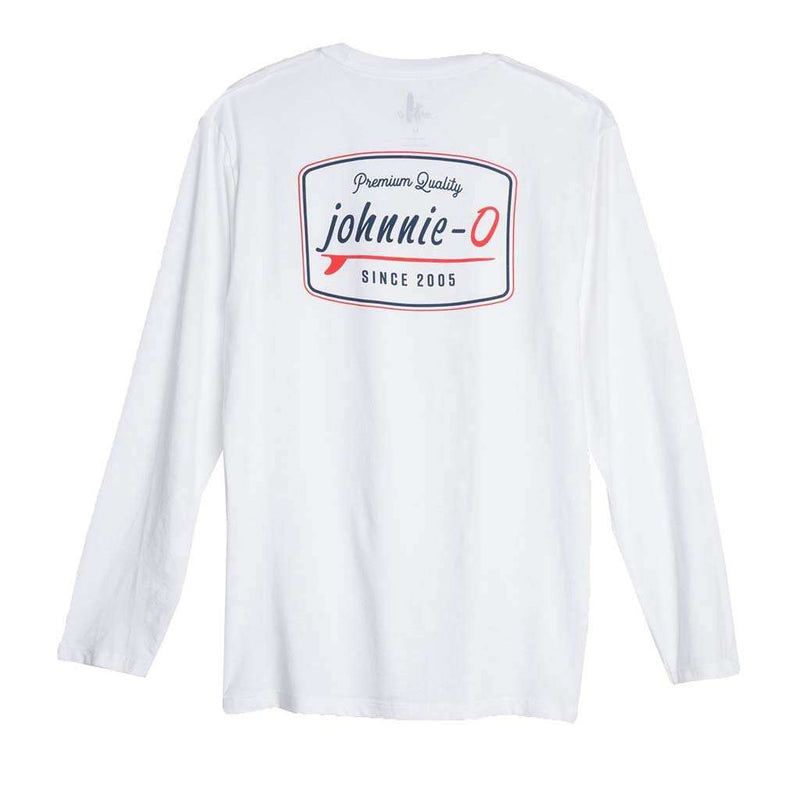 Deck Long Sleeve T-Shirt in White by Johnnie-O - Country Club Prep