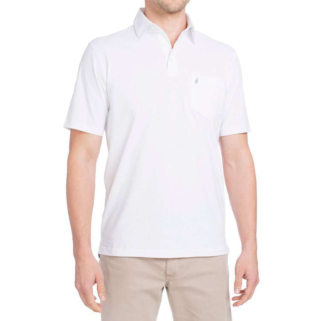 Harvey Polo in White by Johnnie-O - Country Club Prep