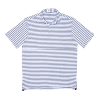 Hyder Striped Prep-Formance Polo in White by Johnnie-O - Country Club Prep