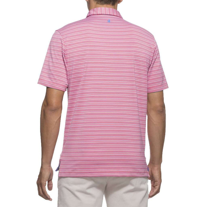 Nash Striped Prep-Formance Polo in Blossom by Johnnie-O - Country Club Prep