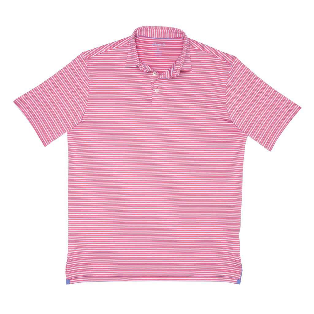 Nash Striped Prep-Formance Polo in Blossom by Johnnie-O - Country Club Prep