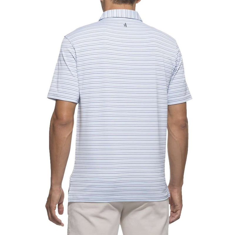 Nash Striped Prep-Formance Polo in White by Johnnie-O - Country Club Prep