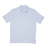 Nash Striped Prep-Formance Polo in White by Johnnie-O - Country Club Prep