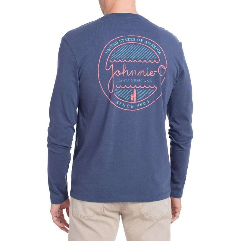 Neon Long Sleeve T-Shirt in Pacific by Johnnie-O - Country Club Prep