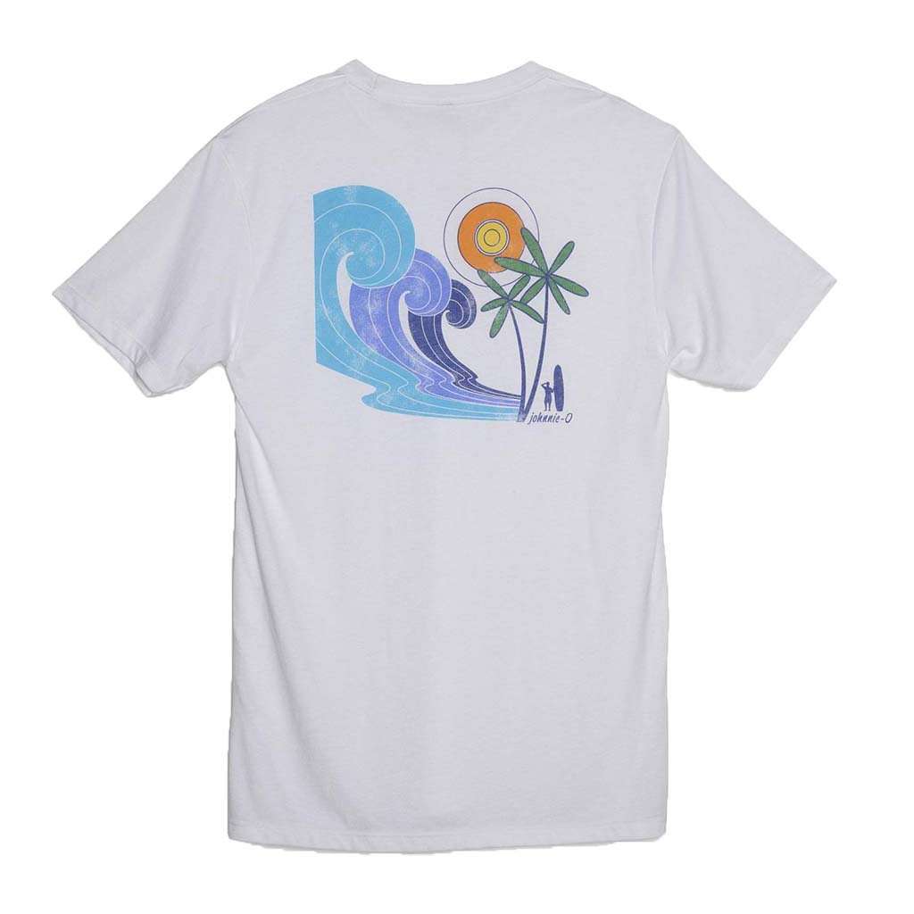 Psychedelic T-Shirt in White by Johnnie-O - Country Club Prep