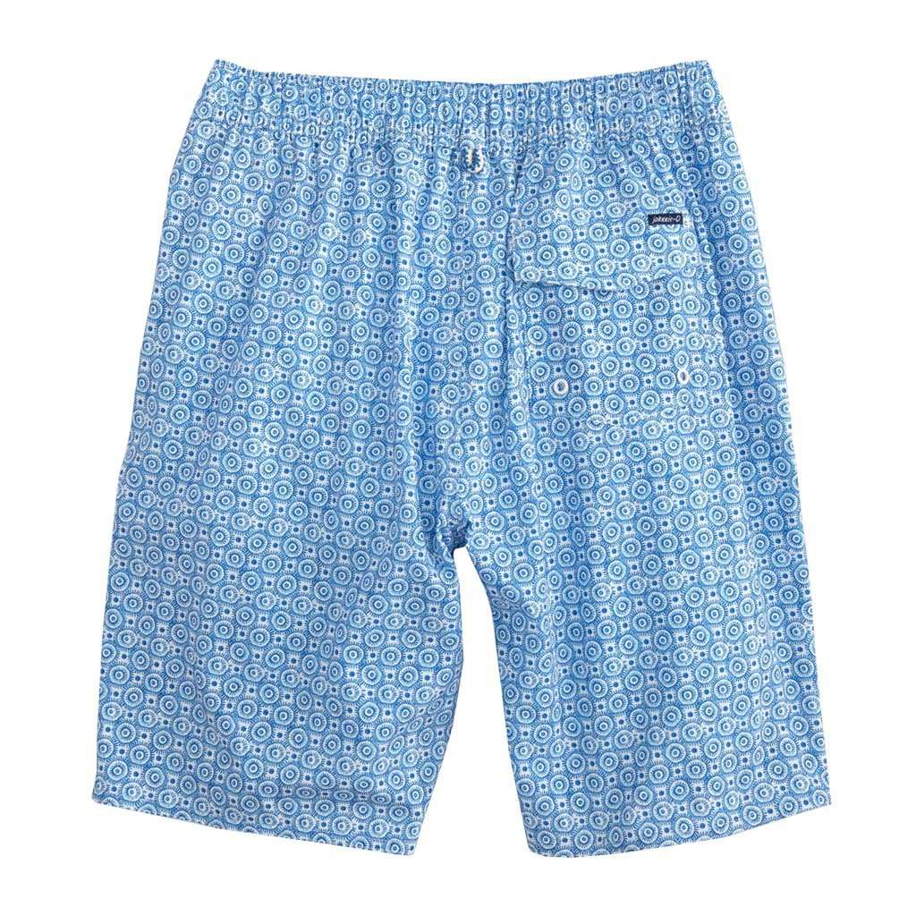 Southport Half Elastic Surf Shorts in Laguna Blue by Johnnie-O - Country Club Prep