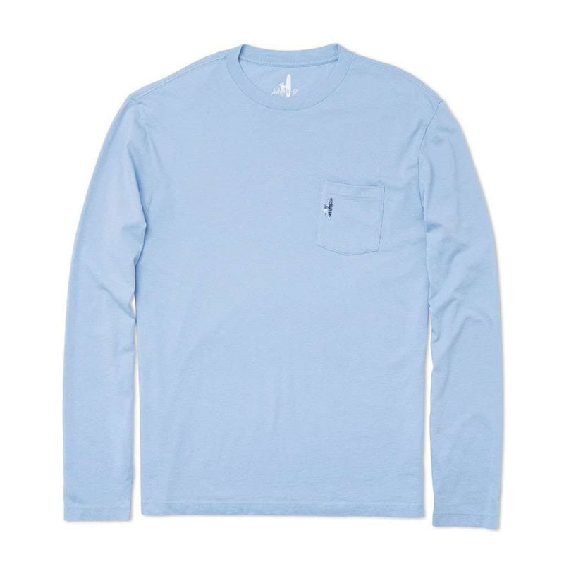 Sumatra Long Sleeve T-Shirt in Gulf Blue by Johnnie-O - Country Club Prep