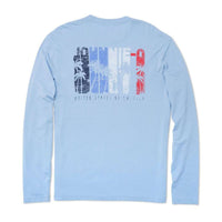 Sumatra Long Sleeve T-Shirt in Gulf Blue by Johnnie-O - Country Club Prep