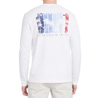 Sumatra Long Sleeve T-Shirt in White by Johnnie-O - Country Club Prep