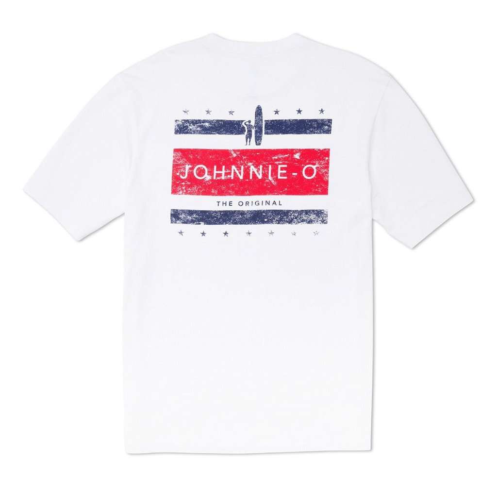 Union T-Shirt in White by Johnnie-O - Country Club Prep