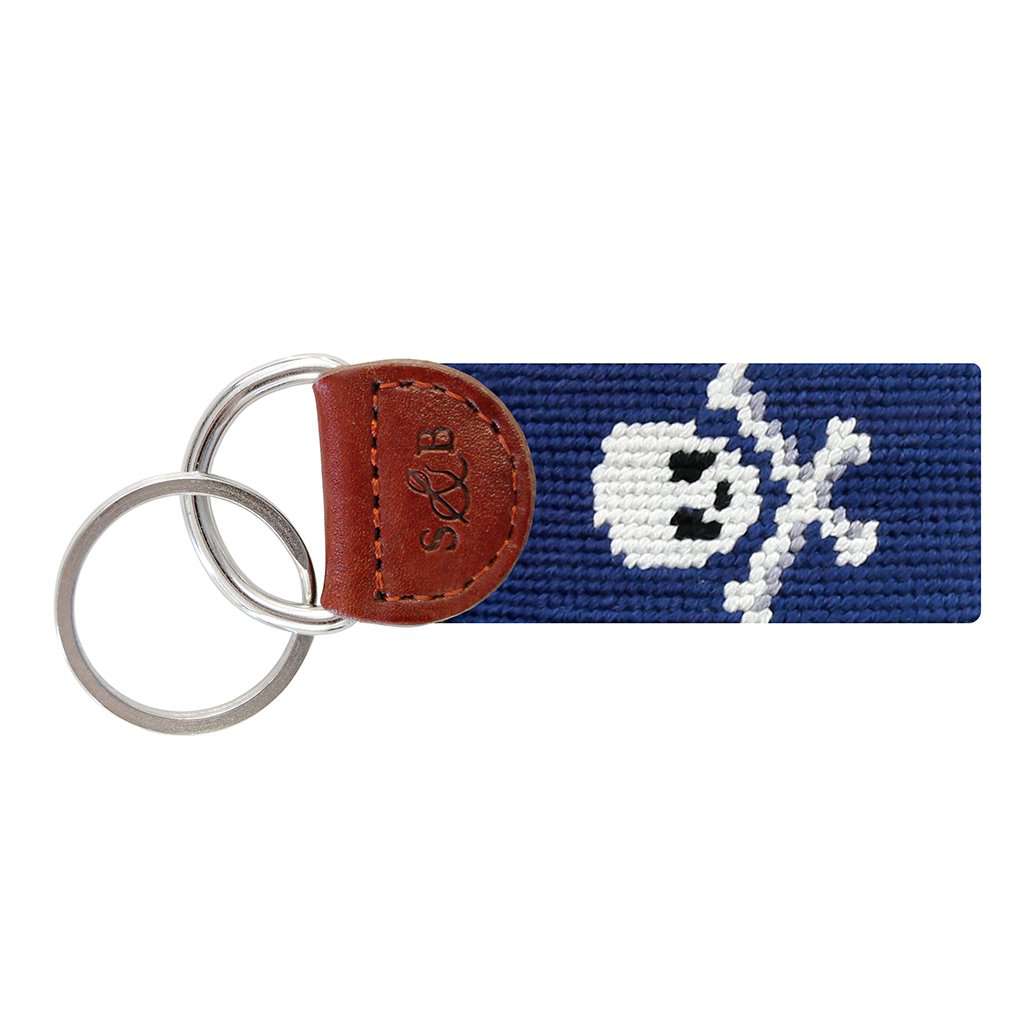 Jolly Roger Needlepoint Key Fob in Classic Navy by Smathers & Branson - Country Club Prep