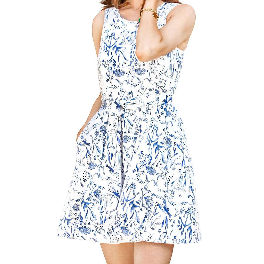chinoiserie mini dress Nautical Chinoiserie Mini Dress by Kiel James Patrick 2 / Multi