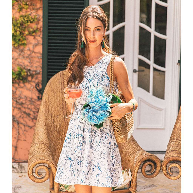 Kiel James Patrick Nautical Chinoiserie Mini Dress Country Club Prep Kiel James Patrick Nautical Chinoiserie Mini Dress Country Club Prep