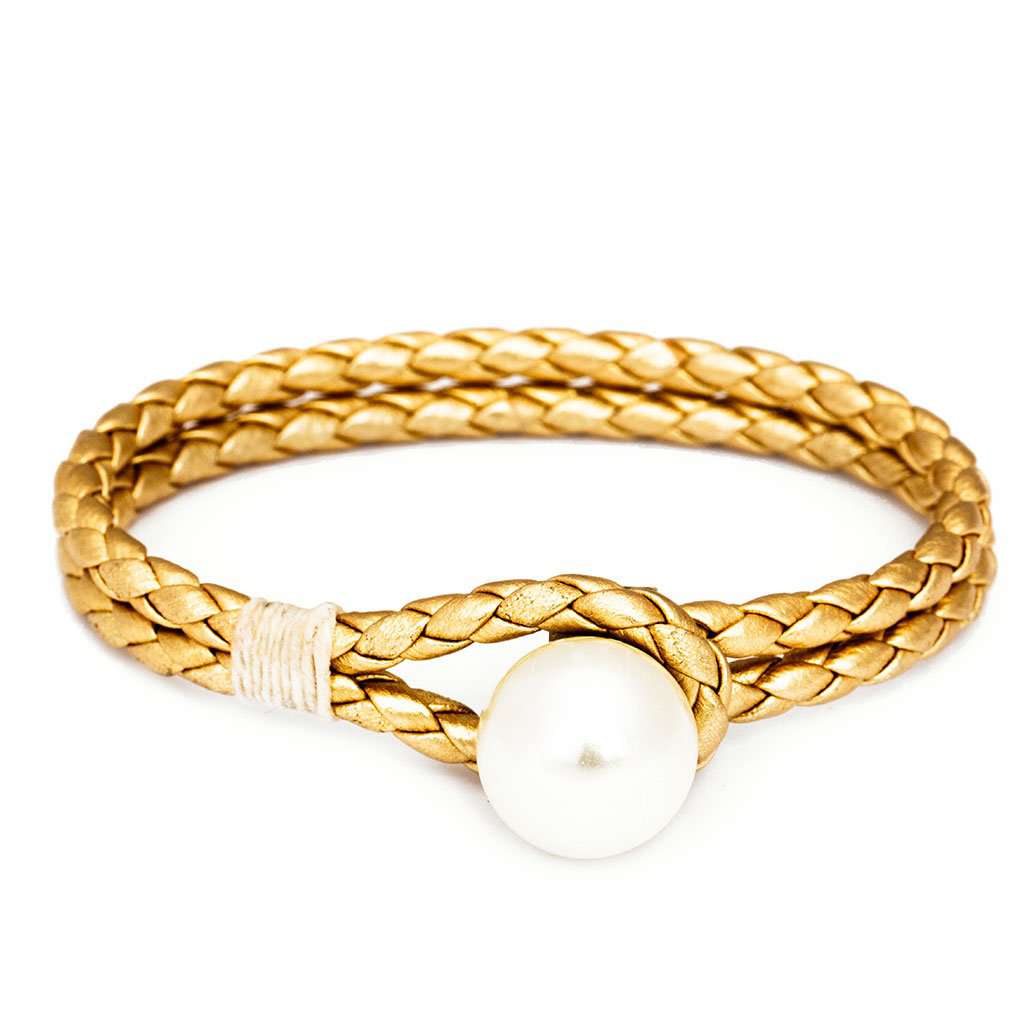 Pearl Knot Bracelet in Gold by Kiel James Patrick - Country Club Prep