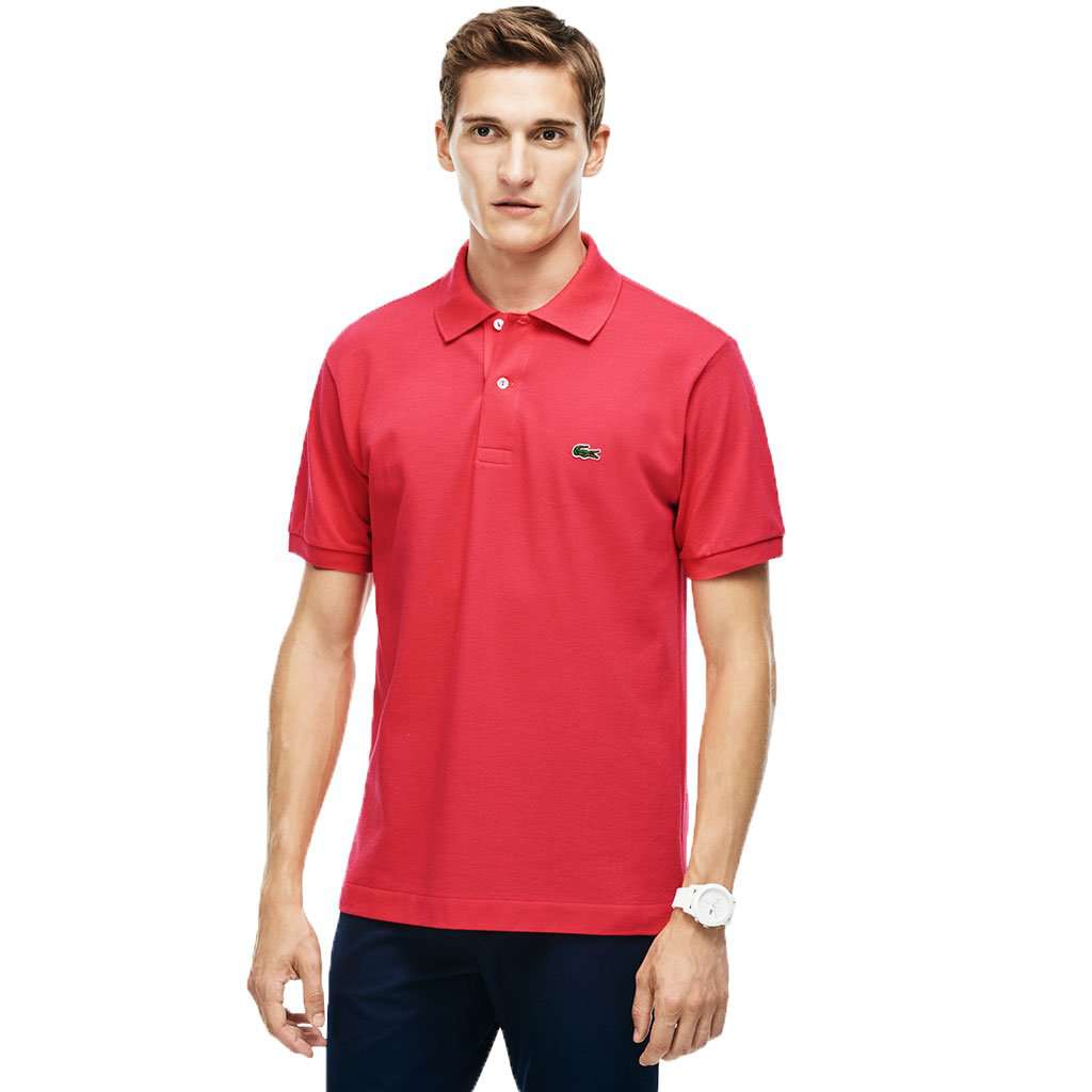 Short Sleeve Classic Pique Polo in Sirop Pink by Lacoste - Country Club Prep