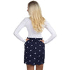 The Navy Star Scalloped Seersucker Skirt in Navy by Lauren James - Country Club Prep