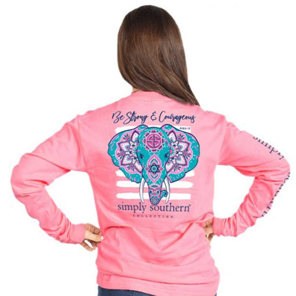 Long Sleeve Elephant Tee by Simply Southern - Country Club Prep