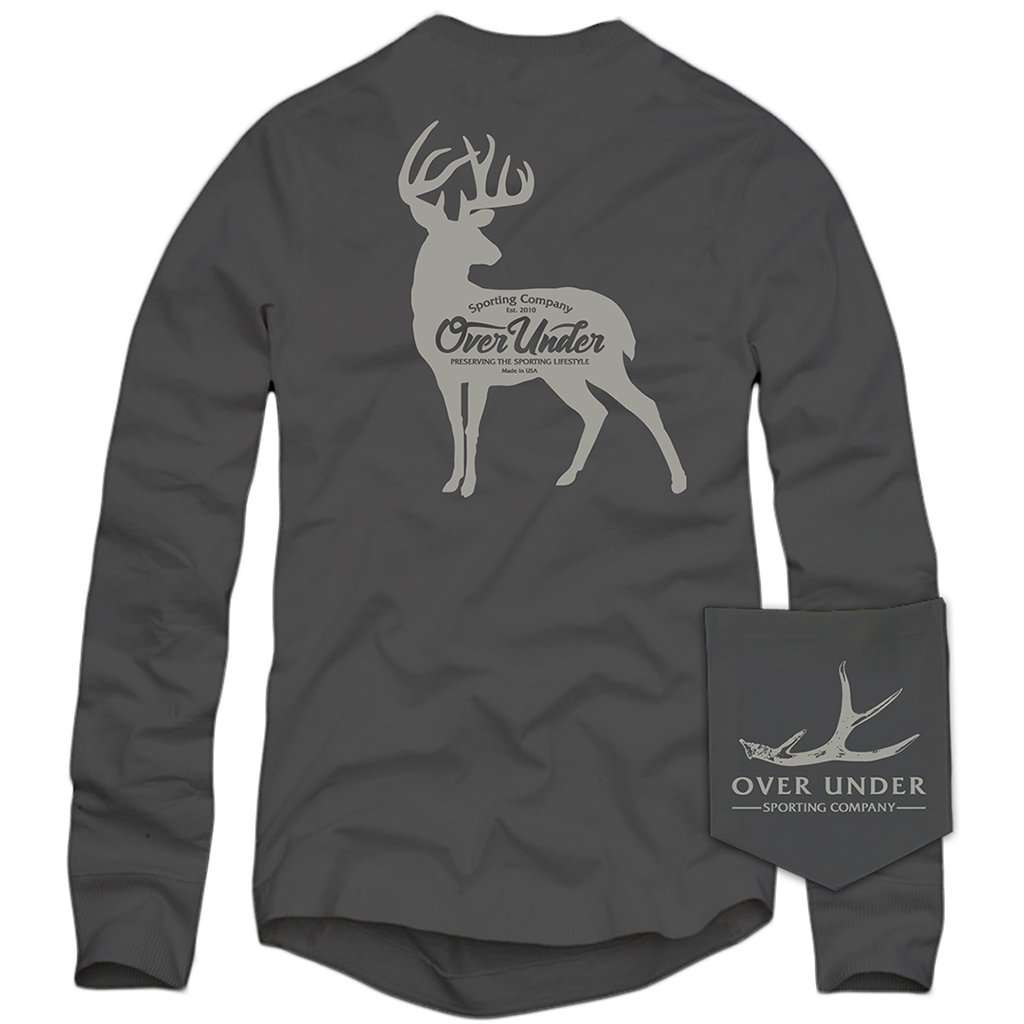 Long Sleeve Whitetail Silhouette T-Shirt by Over Under Clothing - Country Club Prep