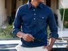 Long Sleeve Players Shirt in Peacoat Navy by Criquet - Country Club Prep