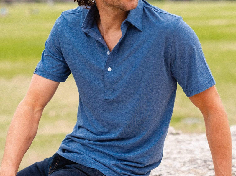 Performance Range Polo in Blue Jean by Criquet - Country Club Prep