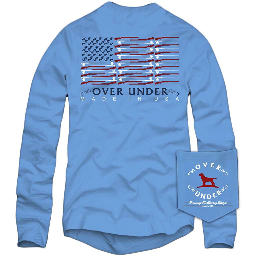 Long Sleeve Shotgun Flag T-Shirt by Over Under Clothing - Country Club Prep