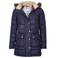 Landry Long Quilted Jacket in Navy by Barbour - Country Club Prep