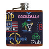 Last Call Needlepoint Flask in Midnight by Smathers & Branson - Country Club Prep